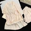 Pijama de Nuevo Estilo 2025 Imitación Seda Estilo Puro Deseo para Mujer, Pijama Nuevo de Verano para Mujer, Se Puede Usar Afuera, Conjunto de Ropa para Casa para Mujer