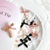Joyas para uñas con lazo de tela de celebridades de Internet, zapatos de ballet, cinta colorida, estilo hada, joyería para uñas al por mayor