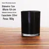 Copos de Vidro Fosco para Velas em Vários Tamanhos em Estoque para Decoração de Casa, Porta-Velas Aromáticas Transparentes para DIY