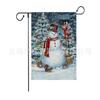 Bandera de Jardín Navideña de Venta Caliente Transfronteriza Bandera Decorativa para Césped Papá Noel Alce Muñeco de Nieve Bandera de Doble Cara Personalizable
