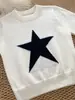 Suéter de punto con cuello redondo a rayas y estrella de cinco puntas para niños y niñas, personalizable, 100% algodón puro, top suave y amigable con la piel