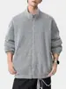 Chaqueta con Cuello Texturizado Estilo Old Money Vintage para Hombre Invierno Forrada de Polar Gruesa Marca Americana de Moda Cárdigan Abrigo para Hombre