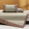 Colchoneta Fresca de Seda de Hielo de Verano Colchoneta de Ratán Plegable Bidireccional de Doble Cara para una Persona Colchoneta para Dormitorio de Estudiantes con Aire Acondicionado Colchoneta Suave Fresca de Seda de Hielo