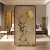 Biombo para Sala de Estar, Uso Doméstico, Madera Maciza, Oficina, Sala de Té, Dormitorio, Decoración de Bambú Estilo Zen, Pantalla de Asiento, Entrada