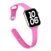 Pulseira de Silicone para Relógio Compatível com Apple iWatch Fivela Invertida S11 Cintura Fina Clássico S10 Modelo Fino 987 Cor Sólida