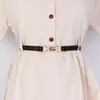 Vestido Cinturón Accesorios Cinturón Mujer Nuevo Hebilla de Bloqueo Desmontable Decorativo Falda Traje Abrigo Ceñido Sin Perforación