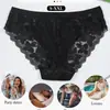 Bragas de Encaje Satinado Exclusivas Transfronterizas para Mujer, Sin Costuras de Cintura Media Transpirables Lujosas Sexy en Múltiples Colores