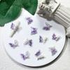 Joias de arte de unha de borboleta macia e luminosa com gradiente fino e vintage, joias de borboleta doce e sizzy, acessórios artesanais faça você mesmo