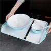 Louças de melamina para restaurante de fast-food, tigelas pequenas para servir pratos, tigelas para cozinhar no vapor de autoatendimento, pratos de fast-food, conjuntos de tigelas para restaurante comercial e loja de macarrão