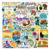 50 peças de adesivos frescos da Costa Rica laptop notebook copo de água capa de telefone adesivos decorativos