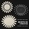 Tabela de cores de esmalte oval com 20 cores, transparente e natural, para salões de beleza, usada para praticar e exibir esmaltes, placa de exibição de nail art, gabarito de nail art