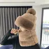 Chapéu Masculino de Inverno para Ciclismo Máscara Fria Cachecol de Pescoço Quente de Inverno Chapéu Pulôver Chapéu Espesso à Prova de Vento com Forro de Lã Proteção de Orelha para Mulheres