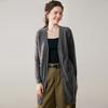 Cárdigan de Cachemira Suave y Cerosa para Mujer, Cuello en V, Largo Medio, Suelto y Versátil, Chaqueta de Punto Tejida, Ropa Exterior Simple y Casual