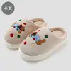 Pantuflas de invierno de felpa y algodón para mujer, cálidas para el hogar interior, antideslizantes, con suela gruesa, de dibujos animados, de pelo, para hombre, venta al por mayor de invierno