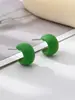 Moda Transfronteriza Europea y Americana Fresco Colorido Simple Versátil Elegante Diseño de Personalidad Aretes de Alta Gama Aretes en Forma de C
