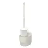 Escova de Vaso Sanitário para Uso Doméstico, Sem Cantos Mortos, Montada na Parede, Sem Necessidade de Furar, Conjunto Dois em Um de Chão, Escova de Vaso Sanitário de Cerdas Macias para Vaso Sanitário Accovacciato com Cabeças Intercambiáveis