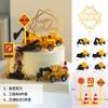 Decoración de pastel de vehículo de ingeniería excavadora bulldozer coche de niño historia de coche decoración de pastel de cumpleaños enchufe decorativo