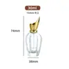Frasco de perfume de vidro transparente personalizado, frasco spray tipo pump portátil, frasco de amostra cosmética, frasco de perfume tamanho viagem