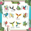 Decoração de Avião de Madeira Pássaro Papagaio Festa Havaiana Tropical Praia Verão Aventura na Selva Decoração Pendente Avião 2D