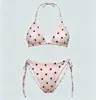 Nuevo bikini casual lindo floral sexy chica caliente de tres piezas con amarre en la espalda, traje de baño de dos piezas para aguas termales