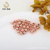 Cobre puro banhado a ouro 18K real cor retenção contas soltas banhado a ouro contas redondas pulseira colar espaçador contas DIY material feito à mão acessórios de jóias