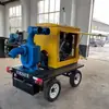 Bomba de Agua para Motor Diésel Autocebante, Camión Bomba Diésel Pequeño Tipo Remolque, Bomba para Prevención de Inundaciones y Drenaje