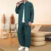 Otoño/Invierno 2026 Nuevo Estilo Chino Ropa para Hombre Jacquard Retro Traje Tang Conjunto Estilo Chino Talla Grande Holgado Casual Conjunto de Dos Piezas
