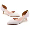 Sandalias de Tacón de Aguja Apuntado de 5 cm, Tacones Bajos, Planos de Talla Grande, Zapatos Huecos de Dos Piezas para Mujer, Zapatos de Boda de Comercio Exterior