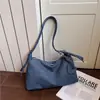 Bolso de hombro único de gran capacidad de moda transfronteriza versátil casual para el trabajo bolso de mezclilla comercio exterior elegante moderno simple bolso de axila