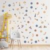 Foguete Crescente Estrela Dos Desenhos Animados Adesivos de Parede Quarto Infantil Jardim de Infância Decoração de Férias Auto-adesivo Papel de Parede de PVC