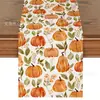 Venta Caliente Transfronteriza Camino de Mesa de Calabaza de Otoño Impresión de Alta Definición Hoja de Arce Piña Decoración de Festival Camino de Mesa Atmósfera del Hogar En Stock