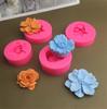 Camelia rosa amapola jabón hecho a mano DIY flor de yeso pieza de cera colgante para coche molde de silicona decorativo