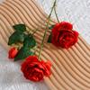 Ramo de peonía de 3 cabezas para boda, simulación de flores, rosa occidental, para techo, camino, decoración, hogar, boda, flor artificial