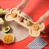 Bandeja Creativa para Snacks de Bambú con Forma de Pata de Perro, Plato de Cena de Madera Maciza, Plato para Desayuno de Comida Complementaria para Niños, Plato de Decoración para el Hogar