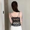 Venta Directa de Fábrica Popular Transfronteriza Camisola de Encaje Hueco para Mujer Verano Talla Grande Sin Costuras Espalda Bonita Ropa Interior con Almohadillas