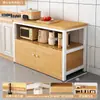 Cozinha rack multifuncional armário chão mesa de corte bancada multicamadas armário de armazenamento para micro-ondas armário lateral estreito