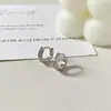 Novos Brincos de Prata 925 Banhados a Ouro 18K com Fileira de Diamantes Luxo Acessível Design de Nicho Piercing na Orelha Argola para Cartilagem da Orelha Prego para Cartilagem da Orelha