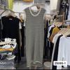 Ropa europea chaleco sin mangas de longitud media con cintura a rayas contrastantes camiseta para mujer verano nuevo holgado grande casual