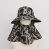 Sombrero de Sol Camuflado, Sombrero de Sol de Ala Ancha para Protección Solar, Sombrero de Pescador tipo Cúpula para Exteriores de Verano, Sombrero de Sol Versátil con Protección UV para Hombres y Mujeres