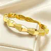 Pulseira de Ouro 24K Banhada Ouro Areia Leve Luxo Casamento Dubai Noiva Atacado Transfronteiriço em Estoque