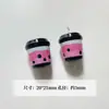 Dulce Genial BarbieGugubi Mengli Serie Rosa Negra Bolígrafo Corazón Flor Acrílico Hecho a Mano DIY Accesorios Materiales