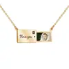 Comercio exterior estilo rojo en línea nuevo sobre abierto collar de carta de amor regalo del Día de San Valentín collar de pareja de acero inoxidable hombres y mujeres