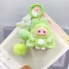 Llaveros y colgantes para bolsos de dibujos animados lindos con flocado 3D para niños de tres años, pequeños accesorios de moda de transmisiones en vivo