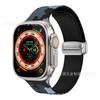 Para Apple Watch Pulseira de silicone impressa iwatch8Ultra transparente luminosa Apple pulseira dobrável magnética