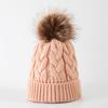 Gorros de Lana Tejidos de Otoño e Invierno para Niños Transfronterizos, Gorros de Moda a Prueba de Frío y Cálidos con Protección para las Orejas y Pompones Trenzados para Bebés, Comercio Exterior