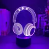 Lámpara de mesa LED creativa de comercio exterior, regalo de fútbol, luz nocturna acrílica 3D, fuente de alimentación USB, lámpara de noche luminosa estéreo