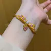 Pulsera de Mariposa Fantasía Color Oro Lujo Ligero con Diamante Rosa Super Hada Moda Circonita Pulsera de Lazo Princesa Fugitiva para Mujer