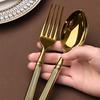 Juego de Cuchillo para Bistec, Tenedor y Cuchara Retro Francés Acero Inoxidable 304 Vajilla Occidental Restaurante Hotel Columna Romana Tenedor y Cuchara para Postre