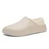 Novas Pantufas de Algodão Masculinas de Inverno com Pelo Integrado, Grossas para Interior, Antiderrapantes, Impermeáveis, Forradas com Fleece, Sapatos de Algodão Quentes Engrossados para Casal