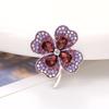 Nuevos accesorios de trébol de cuatro hojas de gema de cristal, aleación, zapatos con agujeros, material de flor, diamante de alto sentido, accesorios de joyería DIY